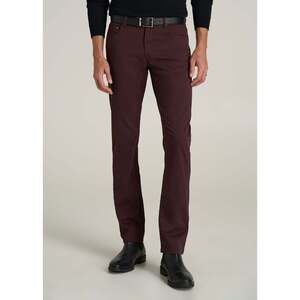 American Tall Carman TAPERED Fit Five Pocket Pants 40x40 Oxblood NWT